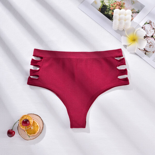 Seamless High Waist Shaping Tied Hollow Women's Underwear - Image 4