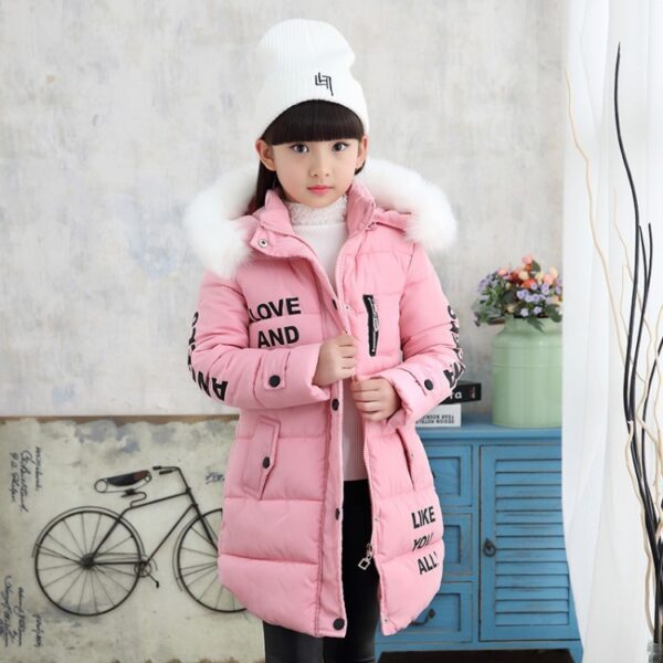 Hooded Long Sleeve Girls Padded Cotton Clothes - Image 8