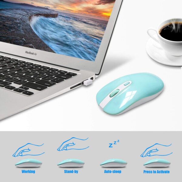 fashion wireless keyboard mouse set 2.4G thin   desktop laptop accessories - Image 6