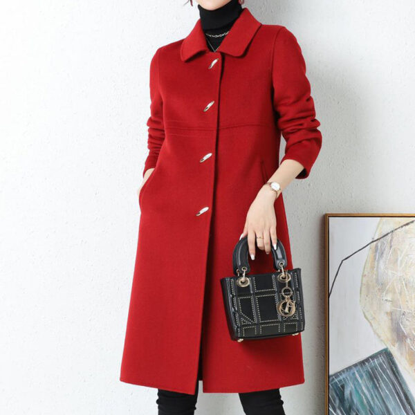 High woven double-sided cashmere coat - Image 4