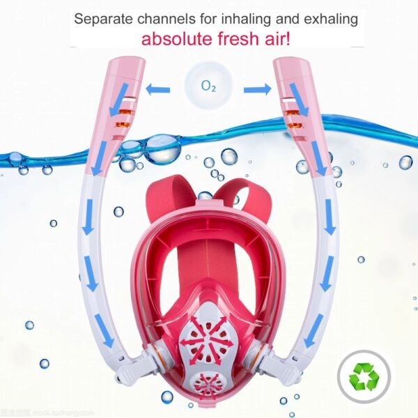 Easy Breath Full Face Diving Mask Glass Anti Fog Underwater Swim Diving Mask Snorkeling Gear Duikbril Diving Accessories - Image 8