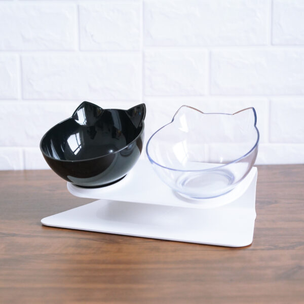 Cat Pet Water Bowl Bowl Bowl Food Bowl Cat Double Bowl Transparent Cat Bowl Cat Double Bowl Cross Border Export Quality Cat Products - Image 3