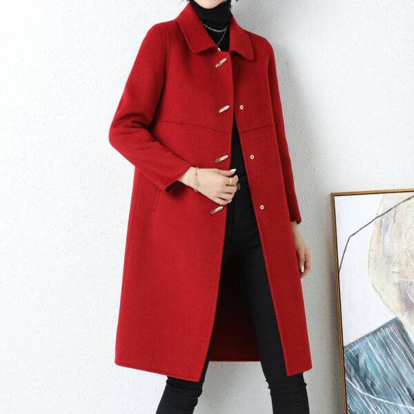 High woven double-sided cashmere coat - Image 2