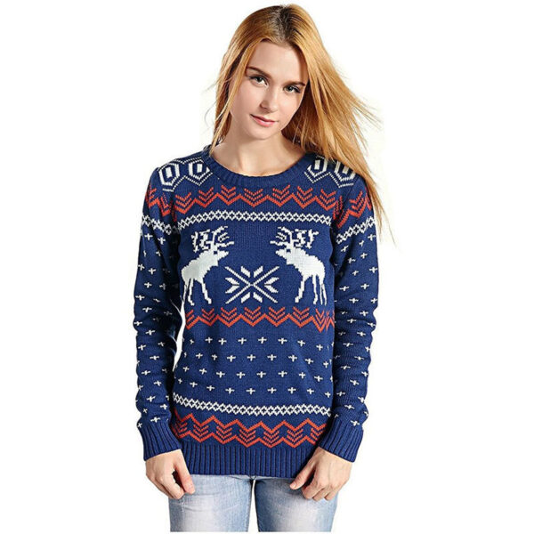 Autumn And Winter Women's European And American Bottoming Round Neck Sweater Pullover - Image 3