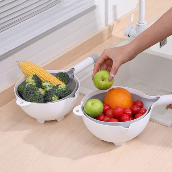 Double-layer Drain Basket Home Living Room Creative Kitchen Gadgets - Image 6