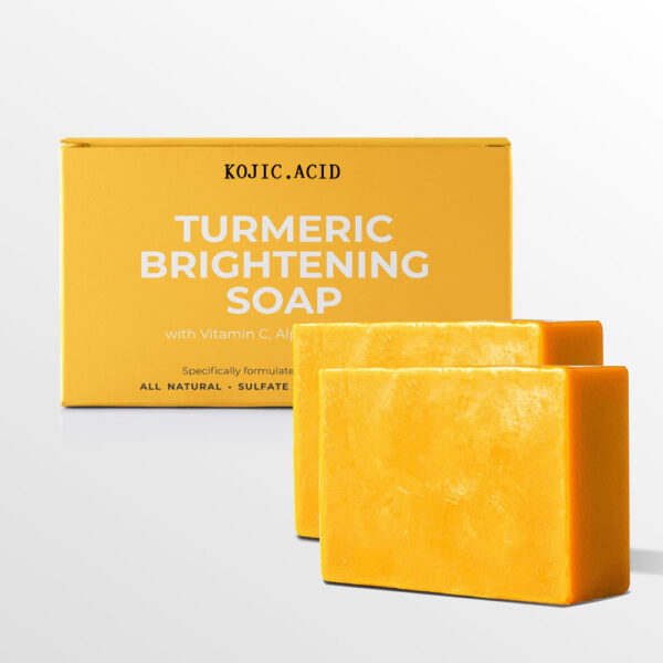 Turmeric Kojic Soap Turmeric Kojic Acid Soap Handmade Skin Products Natural Turmeric Soap Bar Skin Clean Dark Spot Remover Moist Bathing Facial Soap - Image 5