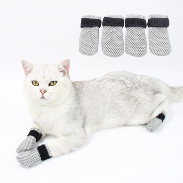 Bath Feeding Medicine Injection Cat Foot Cover Anti-scratch Soft And Warm - Image 3