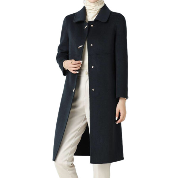 High woven double-sided cashmere coat - Image 3