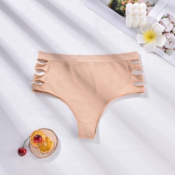 Seamless High Waist Shaping Tied Hollow Women's Underwear - Image 9