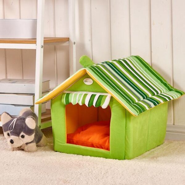 New Fashion Striped Removable Cover Mat Dog House Dog Beds For Small Medium Dogs Pet Products House Pet Beds for Cat - Image 4