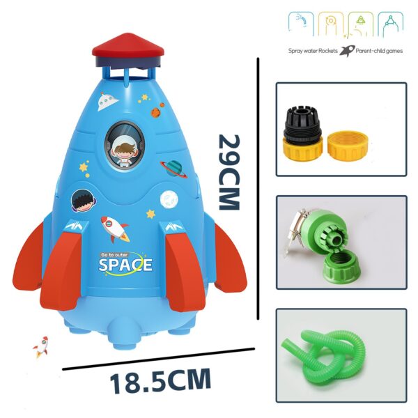 Kids Space Rocket Sprinkler Spinner - Image 3