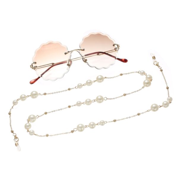 Pearl Mask Chain Sunglasses Accessories - Image 4