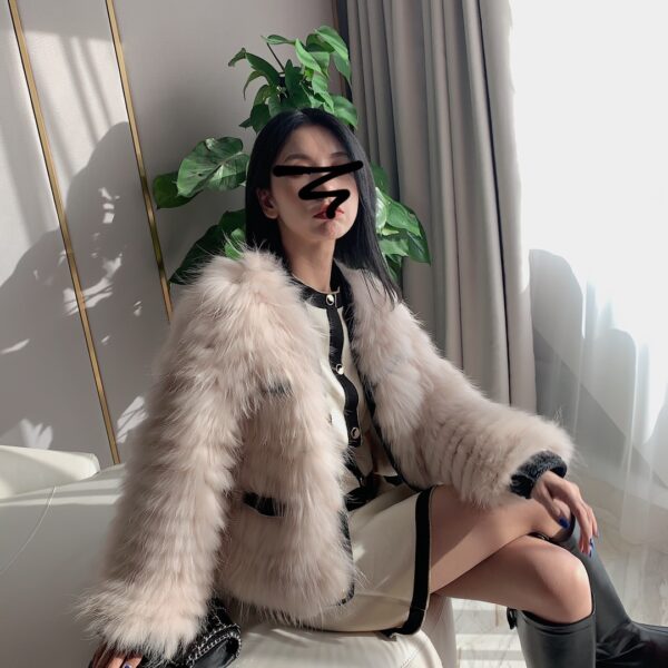 Winter new fur woven fur coat Women Short fox hair - Image 4