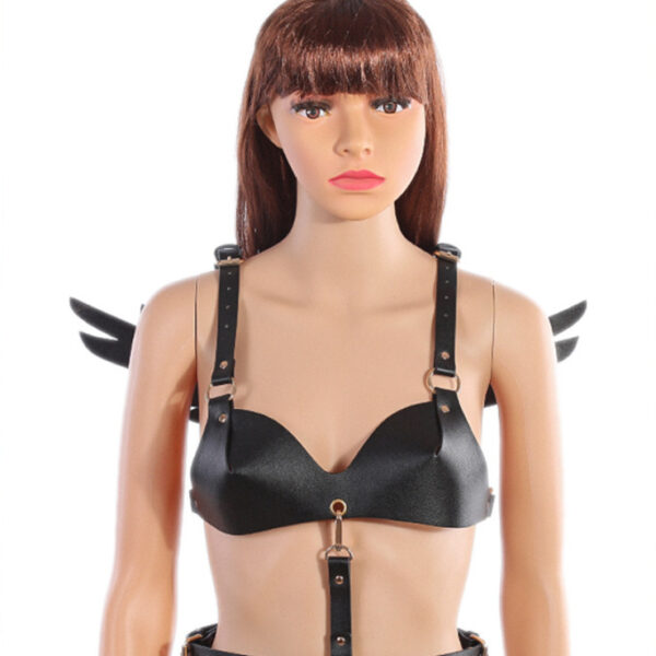 Adult Sex Product PU Leather Angel Wings Women's Dance Party Role Bar Dress Up Shapewear - Image 4