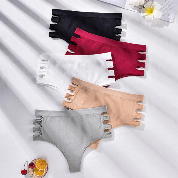 Seamless High Waist Shaping Tied Hollow Women's Underwear - Image 3