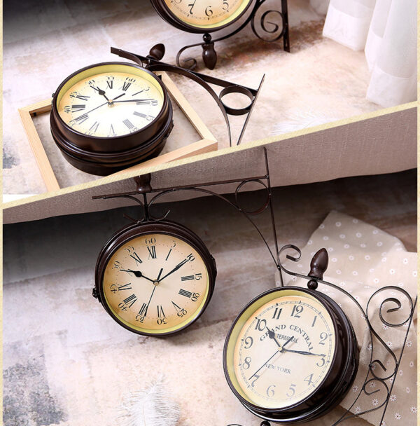 Classical European Style Creative Fashion Double-sided Wall Clock - Image 5