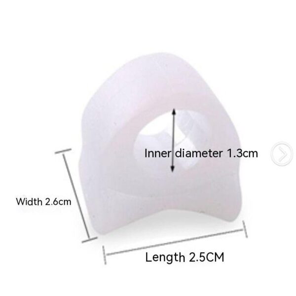 Toe Correction Silicone Insole Clip Toe Pad Orthopedic Milky White Toe Middle Finger Stall Toe Separator - Image 8