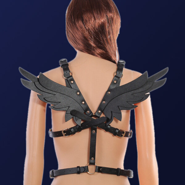 Adult Sex Product PU Leather Angel Wings Women's Dance Party Role Bar Dress Up Shapewear