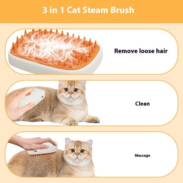 USB Rechargeable Pets Steam Brush Spray Massage Comb Pet Grooming Tools Cat Steam Comb Pet Products - Image 6