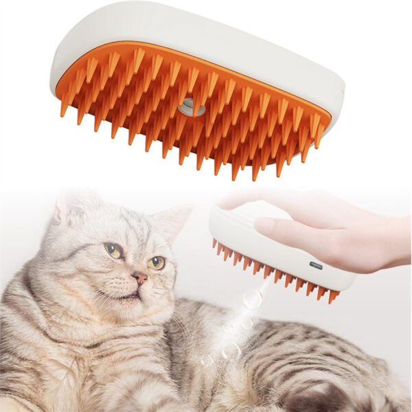 USB Rechargeable Pets Steam Brush Spray Massage Comb Pet Grooming Tools Cat Steam Comb Pet Products - Image 5