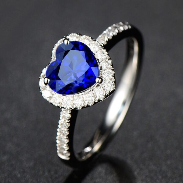 Blue Heart Sapphire Ring - Image 3