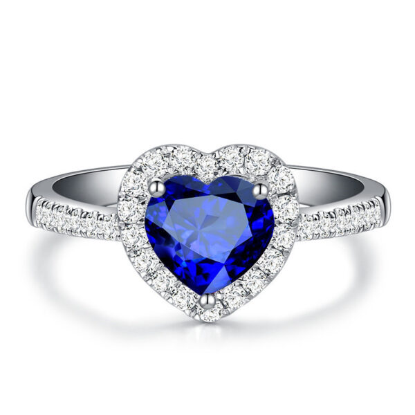 Blue Heart Sapphire Ring - Image 2