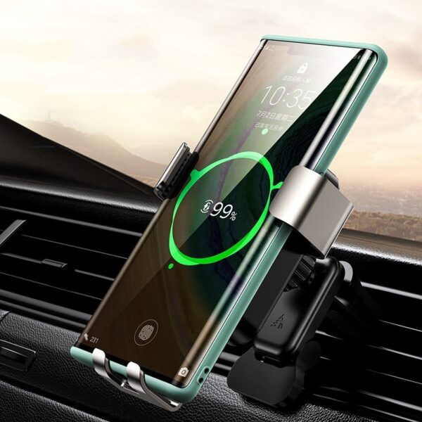 Smart Fast Charging Mobile Phone Holder Car Air Outlet Dashboard - Image 4