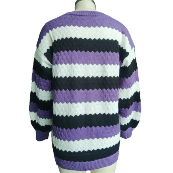 Independent Station Casual Color Matching Knitted Cardigan Sweater Spot - Image 7