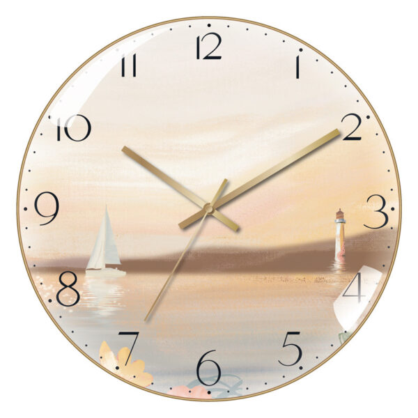 4K Curved High Transparent Glass Creative Decorative Wall Clock - Image 6