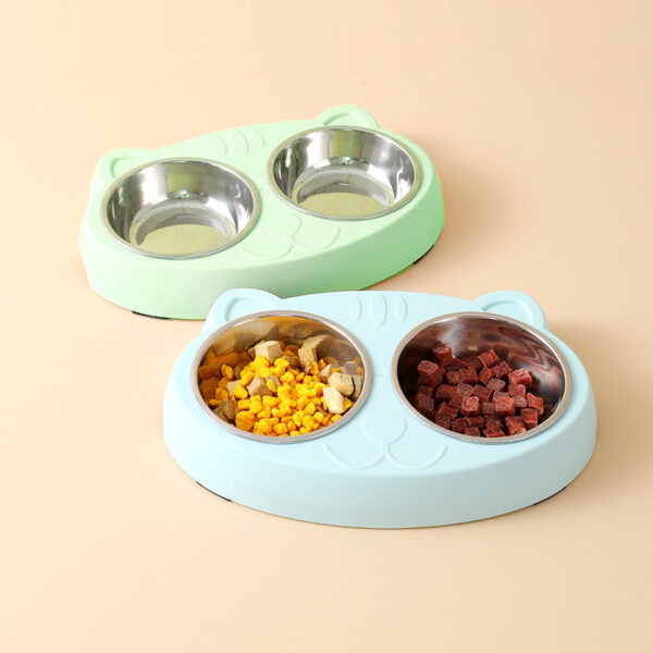 Dog Bowls Double Dog Water And Food Bowls Stainless Steel Bowls With Non-Slip Resin Station, Pet Feeder Bowls For Puppy Medium Dogs Cats - Image 9