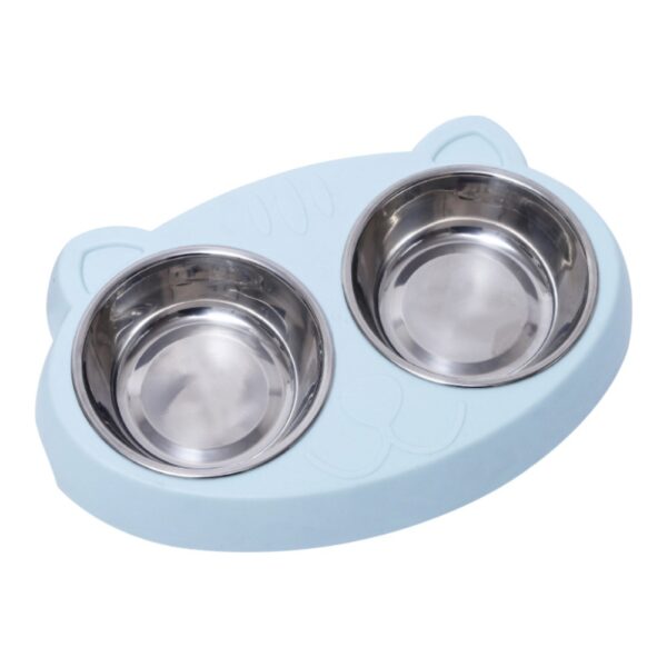 Dog Bowls Double Dog Water And Food Bowls Stainless Steel Bowls With Non-Slip Resin Station, Pet Feeder Bowls For Puppy Medium Dogs Cats - Image 6