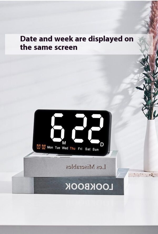 Simple Large Screen Hanging With Temperature Multi-purpose Alarm Clock - Image 9