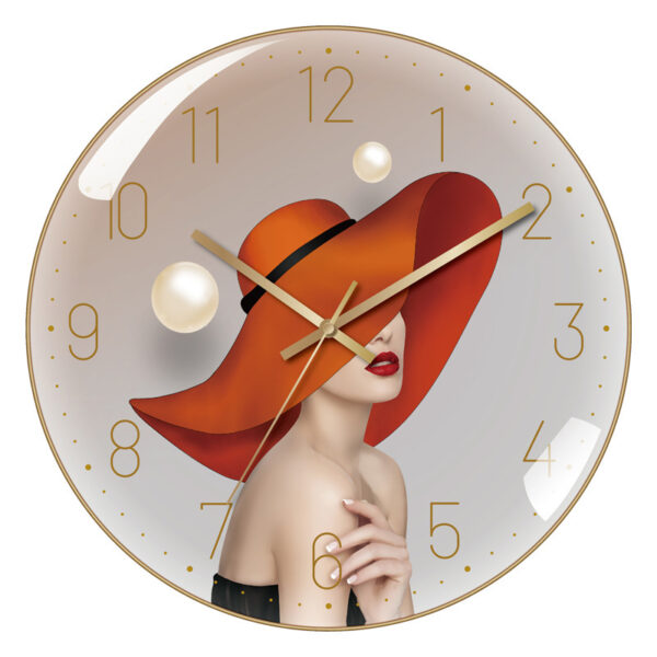 4K Curved High Transparent Glass Creative Decorative Wall Clock - Image 4