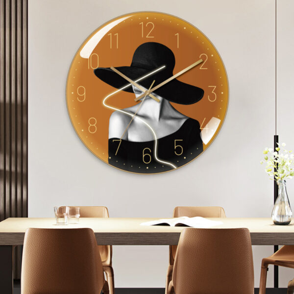 4K Curved High Transparent Glass Creative Decorative Wall Clock - Image 7