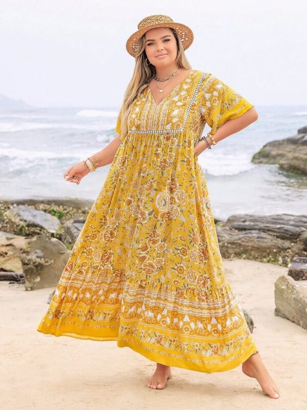 Bohemian Leisure Vacation Women's Full-length Dress - Image 2