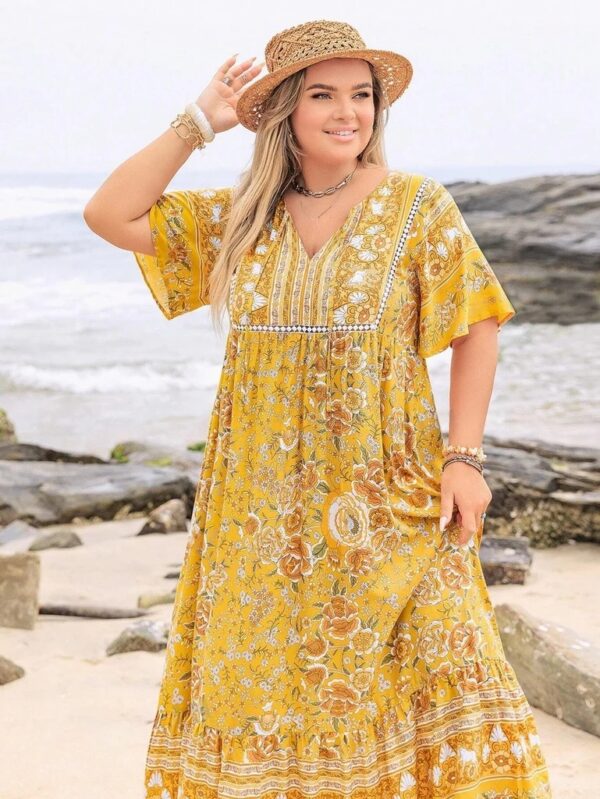 Bohemian Leisure Vacation Women's Full-length Dress - Image 5